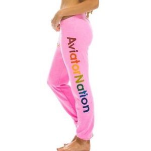 Rare pink av sweatpants women size s